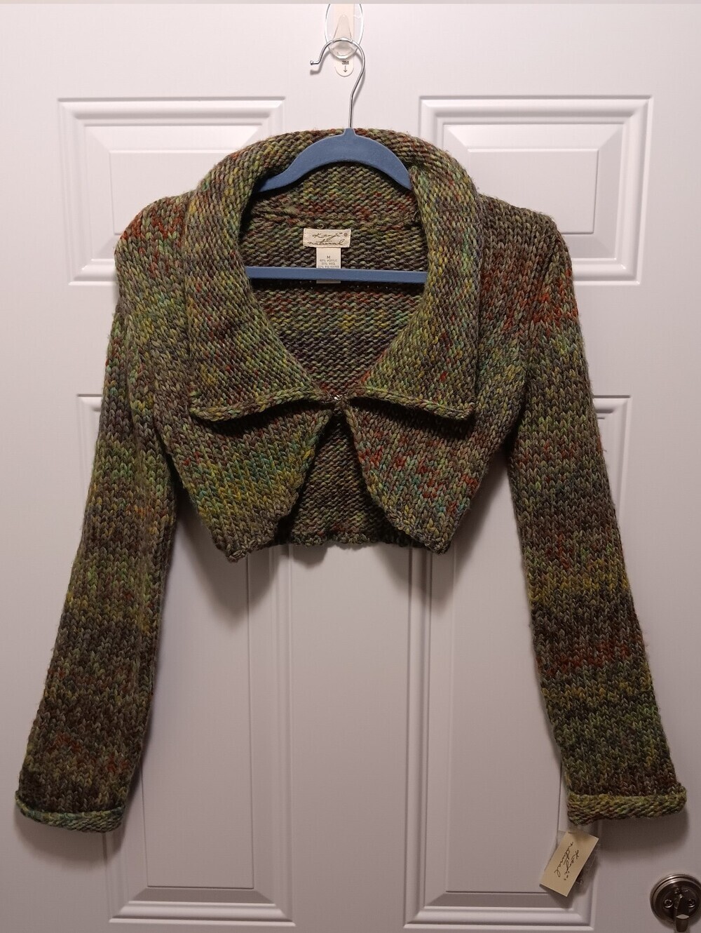 NEW Kenji Natural| Wool Blend Chunky Knit Shrug Sz M Fairy Grunge Garden Girl